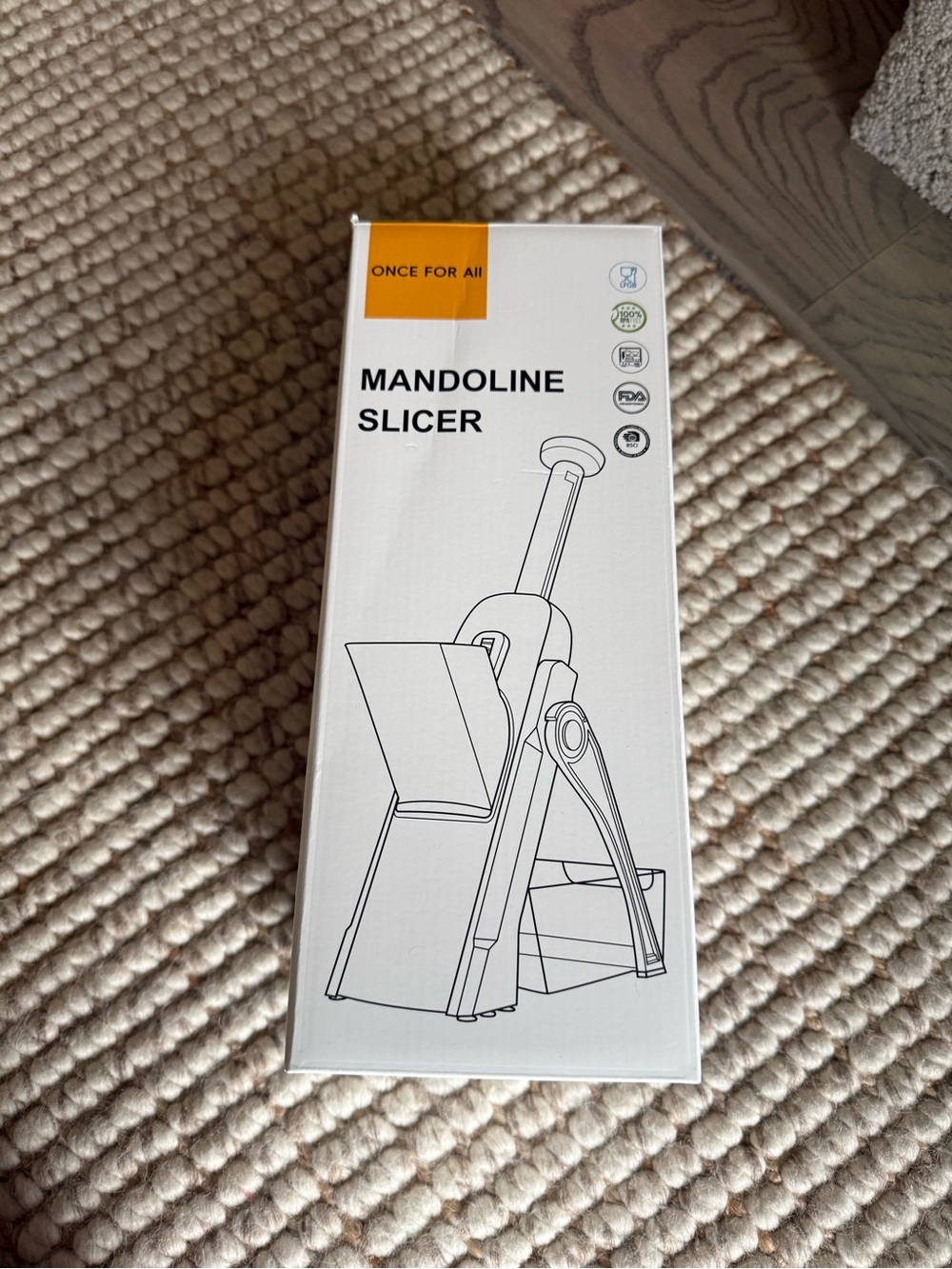 White Mandoline Slicer - Home Kitchen Tool - Picture 2 of 7